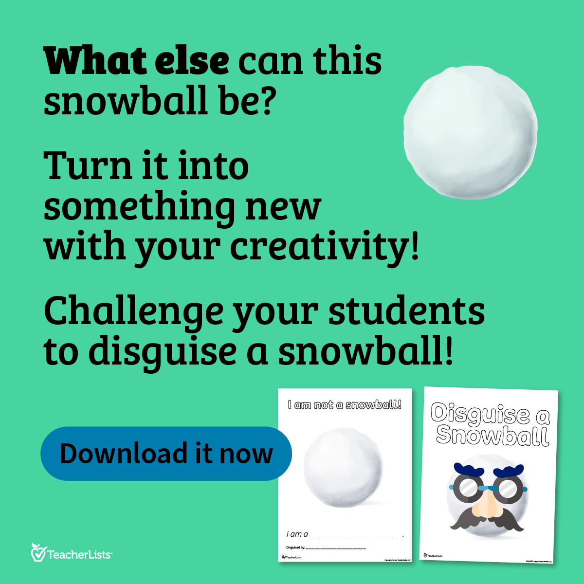 Disguise a Snowball Printable