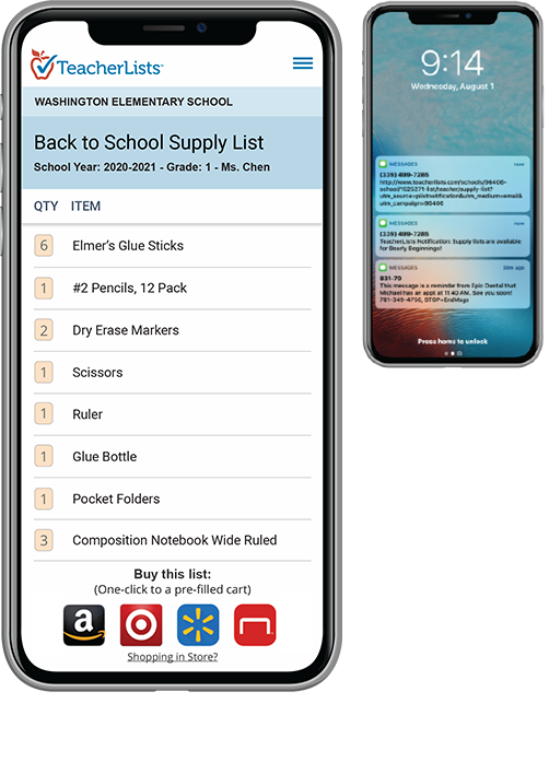 School Supply Lists Platform - Free for schools and parents | TeacherLists